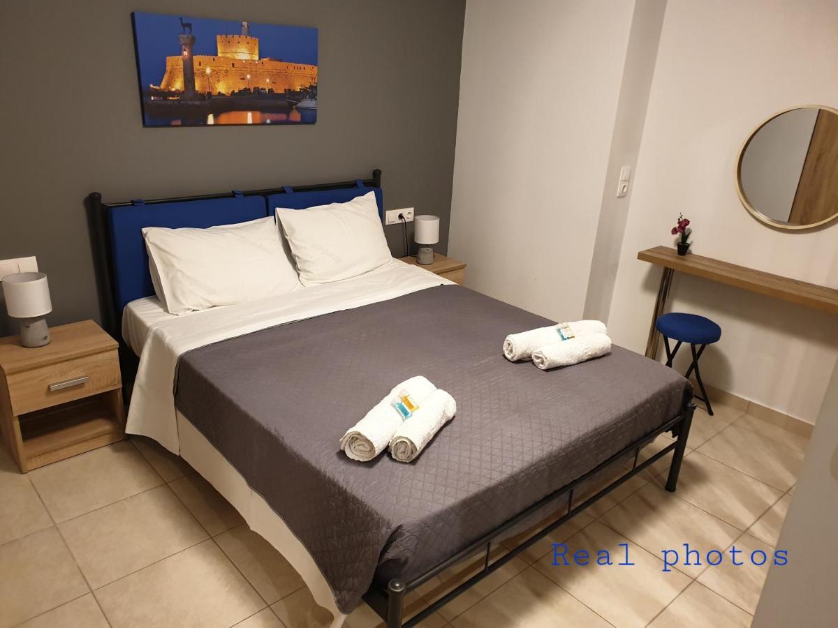 Blue - Comfy Center Rodos Apartment Asgourou Exterior foto
